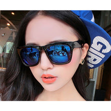 Load image into Gallery viewer, -100 to -400 Myopia prescription sunglasses sauqre sun glasses blue mirror eyewear sunglasses for women men