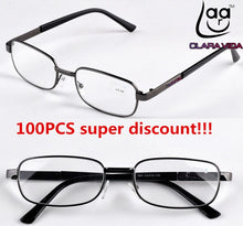 Load image into Gallery viewer, 100pcs/lot  joblots full-rim  NATURAL CRYSTAL Lens alloy Frame men women reading glasses +1.0+1.5+2.0 +2.5+3.0+3.5+4.0