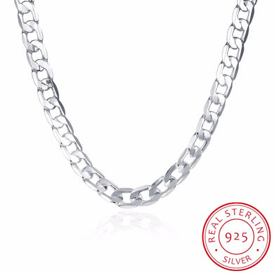 10MM 20inch men's jewelry silver fine jewelry Authentic 925 Sterling silver men necklace Link Chains necklace men Russian