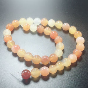 Perline sciolte di onice agat da 10 mm perline di pietra naturale rotonde splendide perle di quarzo rosa rosa per gioielli fai da te che fanno collana braccialetto 