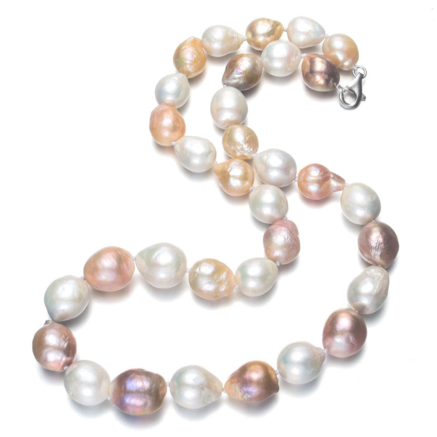 12-13mm edison baroque AA grade natural pearl necklace