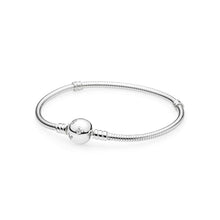 Load image into Gallery viewer, 12 Style 925 Sterling Silver Basic Snake Chain Bracelets For Women Crystal Clasp Clip Fit Charms Beads &amp; Pendants For Women
