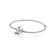Load image into Gallery viewer, 12 Style 925 Sterling Silver Basic Snake Chain Bracelets For Women Crystal Clasp Clip Fit Charms Beads &amp; Pendants For Women