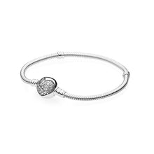 Load image into Gallery viewer, 12 Style 925 Sterling Silver Basic Snake Chain Bracelets For Women Crystal Clasp Clip Fit Charms Beads &amp; Pendants For Women