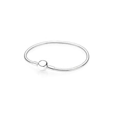 Load image into Gallery viewer, 12 Style 925 Sterling Silver Basic Snake Chain Bracelets For Women Crystal Clasp Clip Fit Charms Beads &amp; Pendants For Women