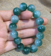 Load image into Gallery viewer, 12mm NATURE Yellow green JADE BRACELET GREEN HAND CATENARY