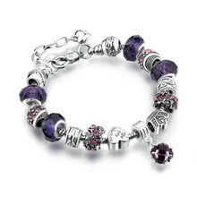 Load image into Gallery viewer, 13 Patterns Crystal Charm Bracelets&amp;Bangles for Women With Murano Glass Beads Bracelet Femme Love DIY Beads Bracelet Jewelry