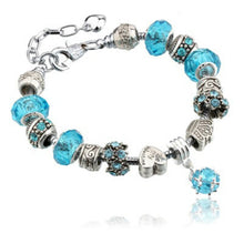 Load image into Gallery viewer, 13 Patterns Crystal Charm Bracelets&amp;Bangles for Women With Murano Glass Beads Bracelet Femme Love DIY Beads Bracelet Jewelry