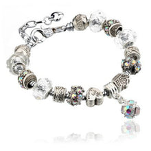 Load image into Gallery viewer, 13 Patterns Crystal Charm Bracelets&amp;Bangles for Women With Murano Glass Beads Bracelet Femme Love DIY Beads Bracelet Jewelry