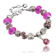 Load image into Gallery viewer, 13 Patterns Crystal Charm Bracelets&amp;Bangles for Women With Murano Glass Beads Bracelet Femme Love DIY Beads Bracelet Jewelry