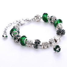Load image into Gallery viewer, 13 Patterns Crystal Charm Bracelets&amp;Bangles for Women With Murano Glass Beads Bracelet Femme Love DIY Beads Bracelet Jewelry