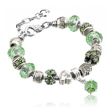 Load image into Gallery viewer, 13 Patterns Crystal Charm Bracelets&amp;Bangles for Women With Murano Glass Beads Bracelet Femme Love DIY Beads Bracelet Jewelry