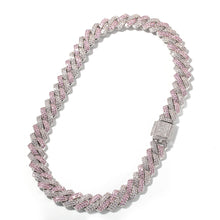 Carica l&#39;immagine nel visualizzatore di Gallery, 13mm 2Row Zircon Miami Cuban Link Necklace Accept custom color Luxury Copper Micro Paved CZ Cuban Chain 16/18/20/22/24inch