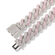 Carica l&#39;immagine nel visualizzatore di Gallery, 13mm 2Row Zircon Miami Cuban Link Necklace Accept custom color Luxury Copper Micro Paved CZ Cuban Chain 16/18/20/22/24inch