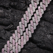 Carica l&#39;immagine nel visualizzatore di Gallery, 13mm 2Row Zircon Miami Cuban Link Necklace Accept custom color Luxury Copper Micro Paved CZ Cuban Chain 16/18/20/22/24inch