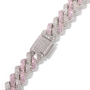 13mm 2Row Zircon Miami Cuban Link Necklace Accept custom color Luxury Copper Micro Paved CZ Cuban Chain 16/18/20/22/24inch
