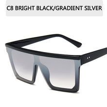 Load image into Gallery viewer, 15 colors Flat Top Sunglasses Men Women Brand Designer Square Shades Gradient Sun Glasses Men Cool One Piece UV400 Mirror
