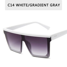 Load image into Gallery viewer, 15 colors Flat Top Sunglasses Men Women Brand Designer Square Shades Gradient Sun Glasses Men Cool One Piece UV400 Mirror