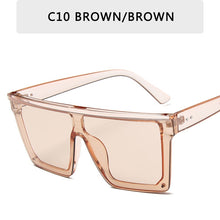 Load image into Gallery viewer, 15 colors Flat Top Sunglasses Men Women Brand Designer Square Shades Gradient Sun Glasses Men Cool One Piece UV400 Mirror