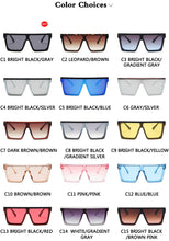 Load image into Gallery viewer, 15 colors Flat Top Sunglasses Men Women Brand Designer Square Shades Gradient Sun Glasses Men Cool One Piece UV400 Mirror