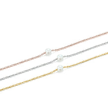 Load image into Gallery viewer, Visunion 316L Stainless Steel Necklace Exquisite Pearl Simple Rose Gold Color Link Chain Necklace Temperament Jewelry New Gift