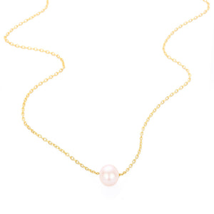 Visunion 316L Stainless Steel Necklace Exquisite Pearl Simple Rose Gold Color Link Chain Necklace Temperament Jewelry New Gift