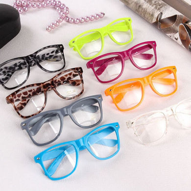 16 Colors  Clear Len Geek Nerd Glasses Plain Mirror Eyeglasses Eyewear Eye Glasses Spectacle Plastic Frame