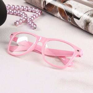 16 Colors  Clear Len Geek Nerd Glasses Plain Mirror Eyeglasses Eyewear Eye Glasses Spectacle Plastic Frame