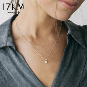 2020 Elegant Flower Pearl Choker Necklaces For Women Gold Coin Bow Knot Pendant Necklace Long Chain Jewelry Party Gifts