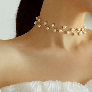 2020 Elegant Flower Pearl Choker Necklaces For Women Gold Coin Bow Knot Pendant Necklace Long Chain Jewelry Party Gifts