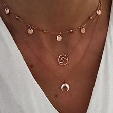 Load image into Gallery viewer, BOHO Bohemian Gold Necklaces For Women Coin Heart Flower Star Choker Pendant Necklace 2020 Ethnic Female Jewelry Gift