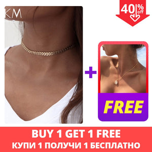 BOHO Bohemian Gold Necklaces For Women Coin Heart Flower Star Choker Pendant Necklace 2020 Ethnic Female Jewelry Gift