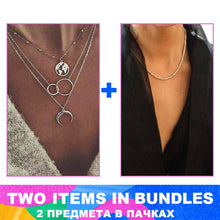 Carica l&#39;immagine nel visualizzatore di Gallery, Bohemian Gold Necklaces For Women Multilayer Fashion Pearl Pendants Necklace Portrait Chokers 2020 Trendy New Jewelry Gift