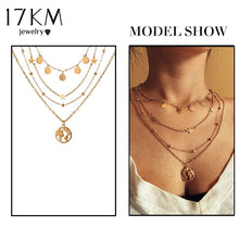 Carica l&#39;immagine nel visualizzatore di Gallery, Bohemian Gold Necklaces For Women Multilayer Fashion Pearl Pendants Necklace Portrait Chokers 2020 Trendy New Jewelry Gift