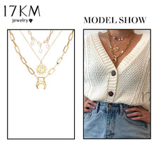 Carica l&#39;immagine nel visualizzatore di Gallery, Bohemian Gold Necklaces For Women Multilayer Fashion Pearl Pendants Necklace Portrait Chokers 2020 Trendy New Jewelry Gift