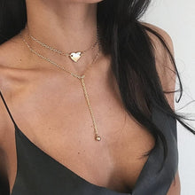Load image into Gallery viewer, Fashion Gold Moon Star Coin Necklace For Women Bijoux Heart Choker Long Pendants Necklaces 2020 Geometric Vintage Jewelry