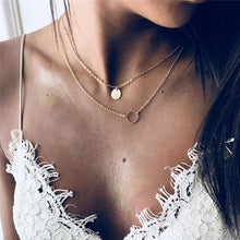 Load image into Gallery viewer, Fashion Gold Moon Star Coin Necklace For Women Bijoux Heart Choker Long Pendants Necklaces 2020 Geometric Vintage Jewelry