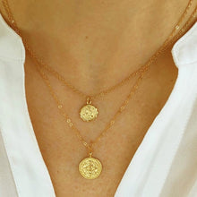 Load image into Gallery viewer, Fashion Gold Moon Star Coin Necklace For Women Bijoux Heart Choker Long Pendants Necklaces 2020 Geometric Vintage Jewelry