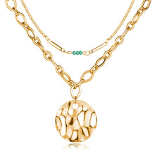 Carica l&#39;immagine nel visualizzatore di Gallery, 17KM Fashion Multi Layer Lock Portrait Pendants Necklaces For Women Gold Metal Key Heart Necklace New Design Jewelry Gift