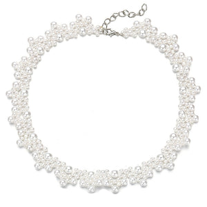 Flower Pearl Necklaces For Women Party Bow Knot Pendant Necklace Fashion Choker Elegant Flower Jewelry Gifts 2020