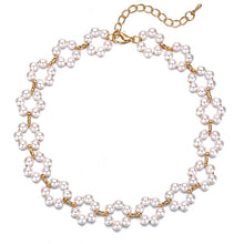 Load image into Gallery viewer, Flower Pearl Necklaces For Women Party Bow Knot Pendant Necklace Fashion Choker Elegant Flower Jewelry Gifts 2020