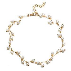 Flower Pearl Necklaces For Women Party Bow Knot Pendant Necklace Fashion Choker Elegant Flower Jewelry Gifts 2020