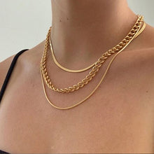 Carica l&#39;immagine nel visualizzatore di Gallery, New Multilayer Cross Gold Pendant Necklaces For Women Punk Letter Choker Necklace 2020 Fashion Words Jewelry Party Gift