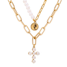 Load image into Gallery viewer, Vintage Gold Portrait Coin Pearl Pendant Necklaces For Women Bohemia Fashion Muklltilayer Pearl Long Necklace 2020 Jewelry