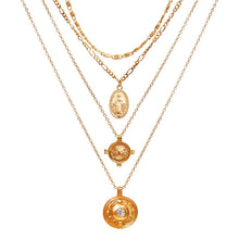 Load image into Gallery viewer, Vintage Gold Portrait Coin Pearl Pendant Necklaces For Women Bohemia Fashion Muklltilayer Pearl Long Necklace 2020 Jewelry