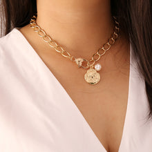Load image into Gallery viewer, Vintage Pearl Necklaces For Women Fashion Multi-layer Shell Knot Pearl Chain Necklace 2020 NEW Coin Cross Choker Jewelry
