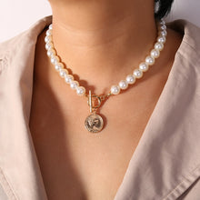 Load image into Gallery viewer, Vintage Pearl Necklaces For Women Fashion Multi-layer Shell Knot Pearl Chain Necklace 2020 NEW Coin Cross Choker Jewelry