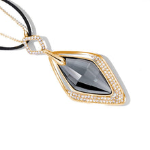 Load image into Gallery viewer, Long geometric Statement Golden bead+Leather chain punk Fashion big Crystal Necklaces &amp; Pendants for Women Jewelry 2018