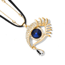Load image into Gallery viewer, Long geometric Statement Golden bead+Leather chain punk Fashion big Crystal Necklaces &amp; Pendants for Women Jewelry 2018