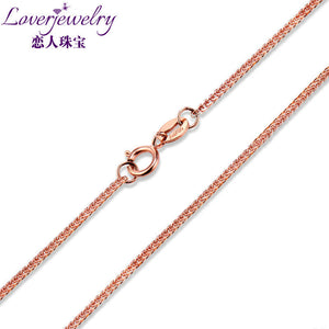 18INCH CHAIN NECKLACE IN SOLID 18K/750 ROSE GOLD About 45cm